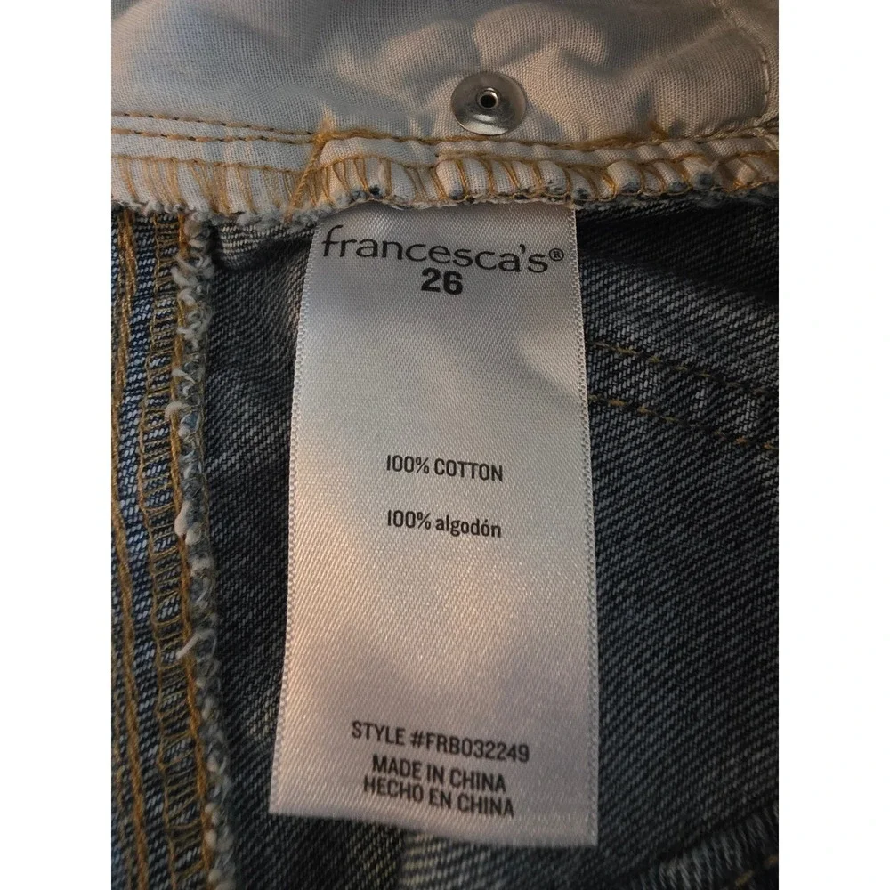 NWT Harper Heritage Womens Size 26 Denim Distressed 100% Cotton High Rise Shorts